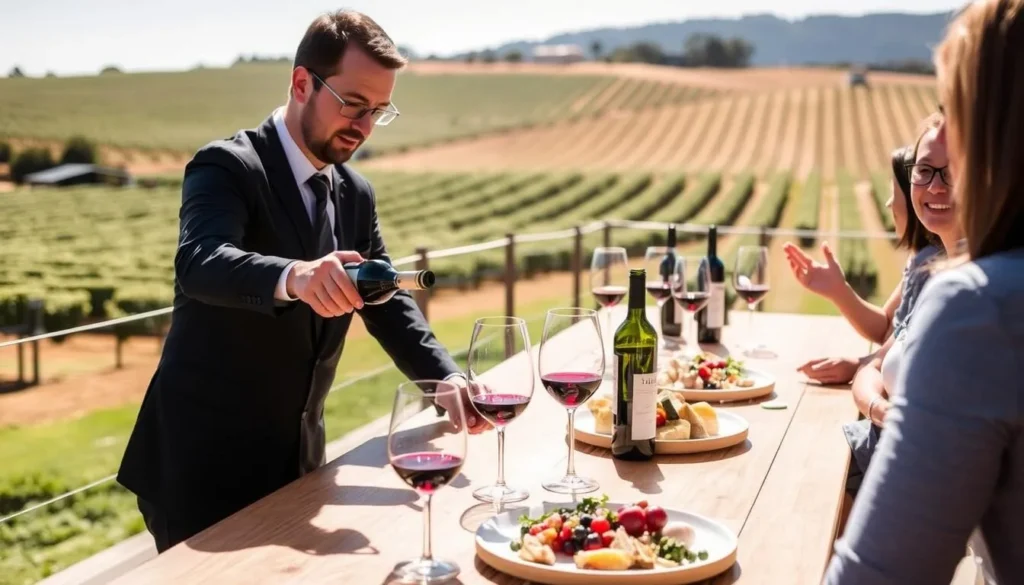 Wine tasting experience at a McLaren Vale winery with vineyard views, a must-do McLaren Vale South Australia things to do activity