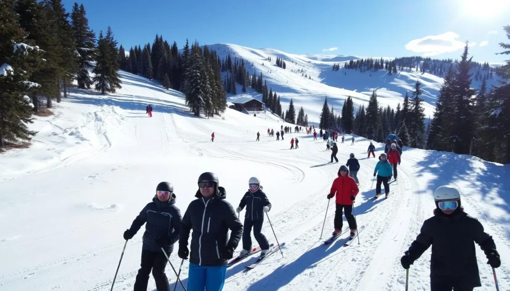 Winter skiing at the resort near Khvalynsky National Park