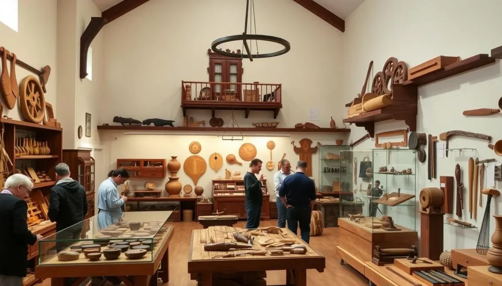 Woodturning Museum of Ahaz displaying traditional crafts and artifacts Woodturning Museum of Ahaz displaying traditional crafts and artifacts