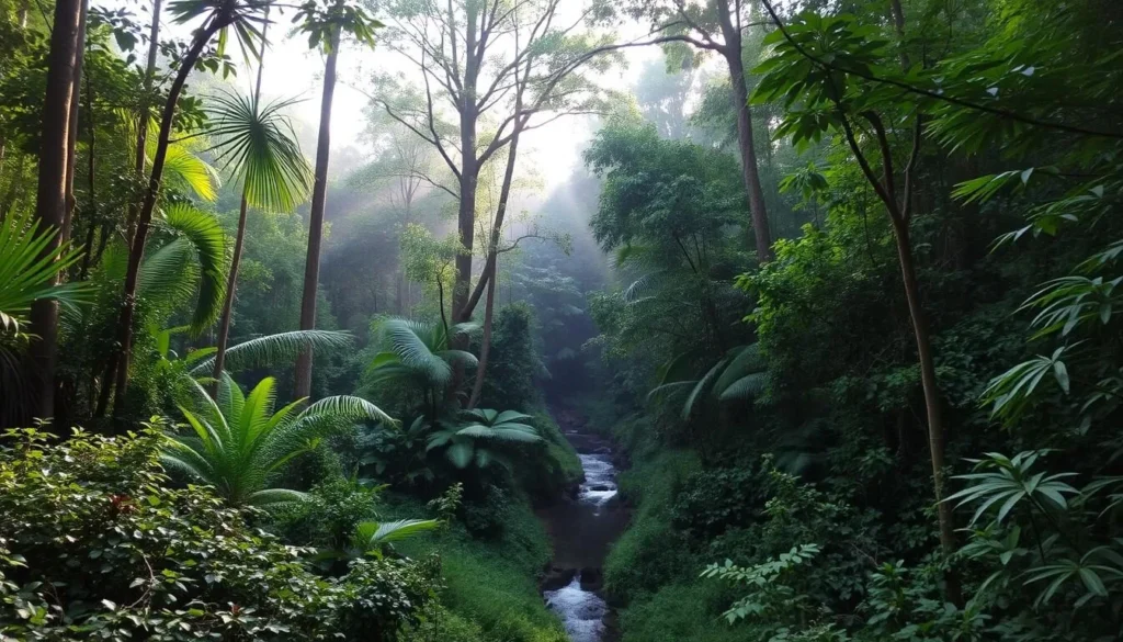 Xe Bang Nouan National Biodiversity Conservation Area near Savannakhet with lush forest and wildlife