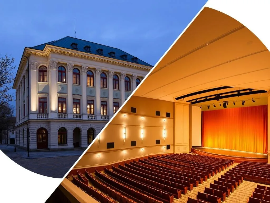 Zabaikalsky Regional Drama Theater exterior and performance hall
