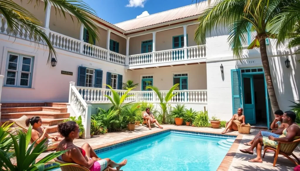 A boutique hotel in St. George's, Grenada with colonial architecture and tropical gardens A boutique hotel in St. George's, Grenada with colonial architecture and tropical gardens