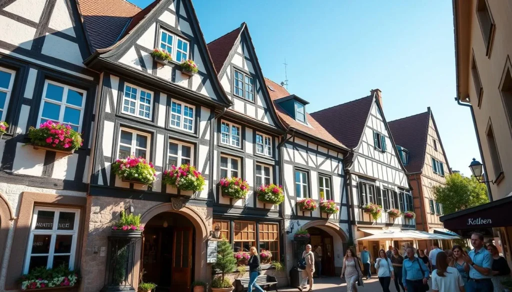 A charming boutique hotel in Göttingen's old town with half-timbered architecture