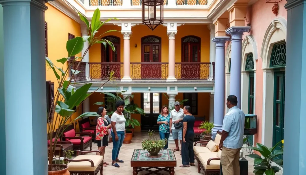 A charming casa particular in Sagua la Grande Cuba with colonial architecture and a welcoming courtyard