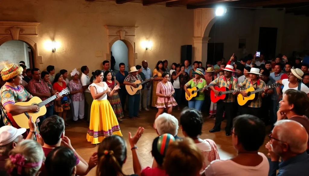 A cultural performance in Sagua la Grande Cuba showing traditional music and dance that visitors can experience