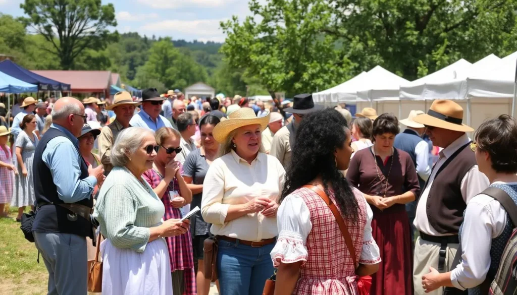 A local heritage festival near Buchanan's Birthplace with historical reenactors and traditional crafts