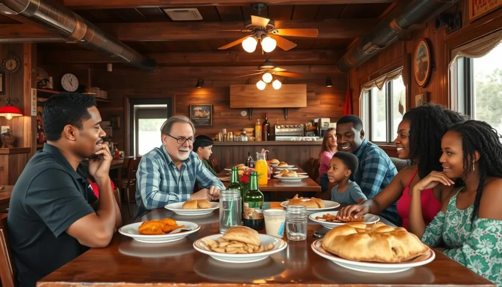 A local restaurant in Newton, Illinois serving traditional Midwest comfort food with families enjoying meals A local restaurant in Newton, Illinois serving traditional Midwest comfort food with families enjoying meals