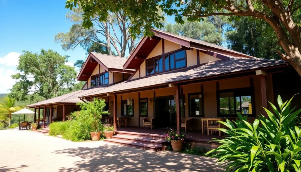 Accommodation near Lake Opeta showing a lodge with views of the countryside Accommodation near Lake Opeta showing a lodge with views of the countryside
