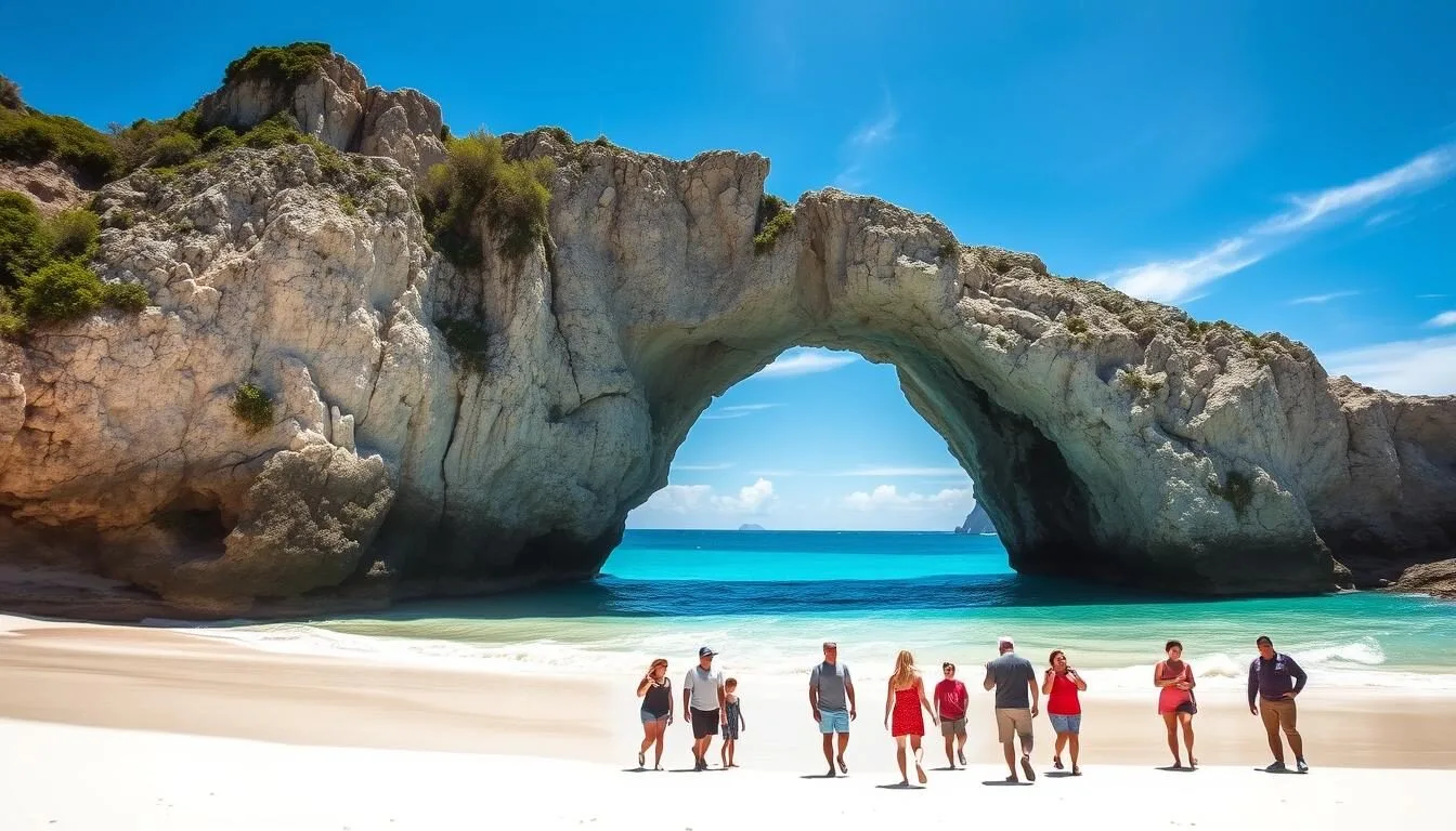 Aerial view of Cathedral Cove on the Coromandel Peninsula, New Zealand: Best Things to Do - Top Picks