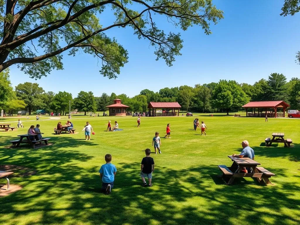 American Legion Park recreational area with families enjoying picnic facilities American Legion Park recreational area with families enjoying picnic facilities