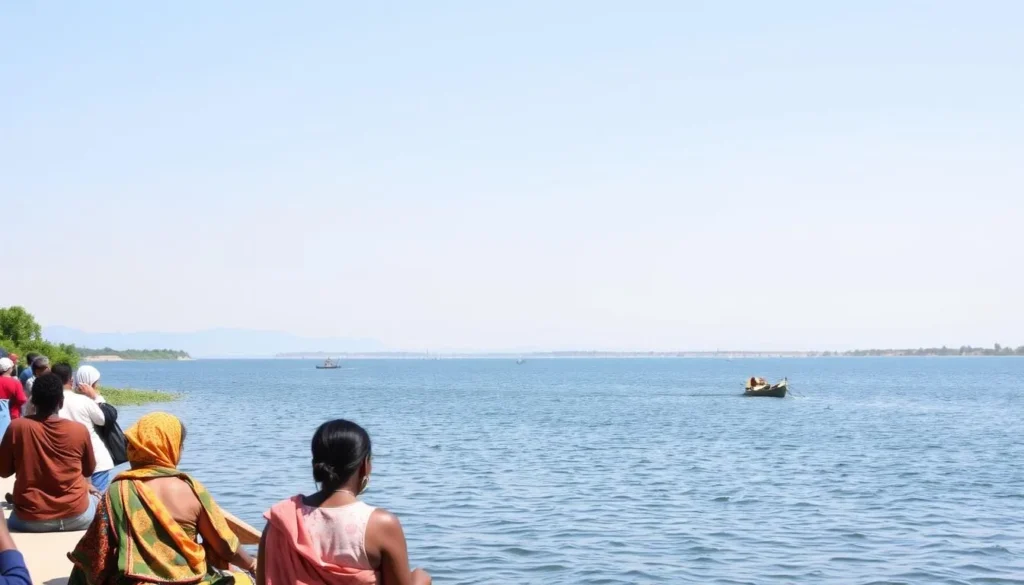 Bahir Dar Ethiopia best things to do during dry season, showing Lake Tana with traditional boats and clear blue skies