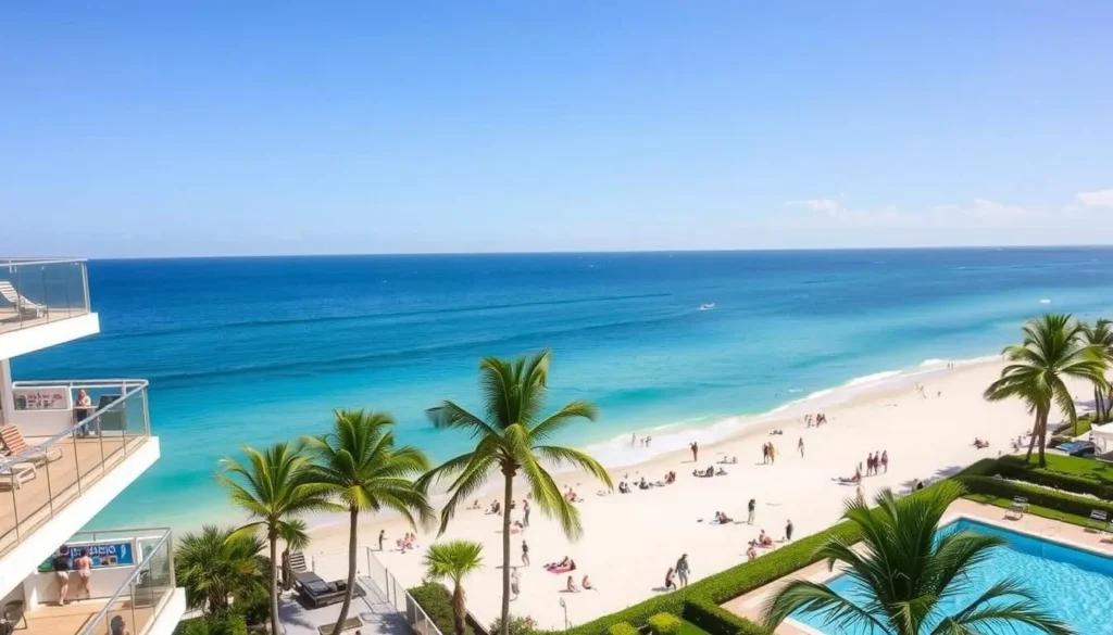 Beachfront accommodation at Rainbow Beach with views of the ocean