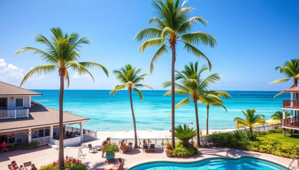 Beachfront accommodation in Marathon with palm trees and ocean view Beachfront accommodation in Marathon with palm trees and ocean view