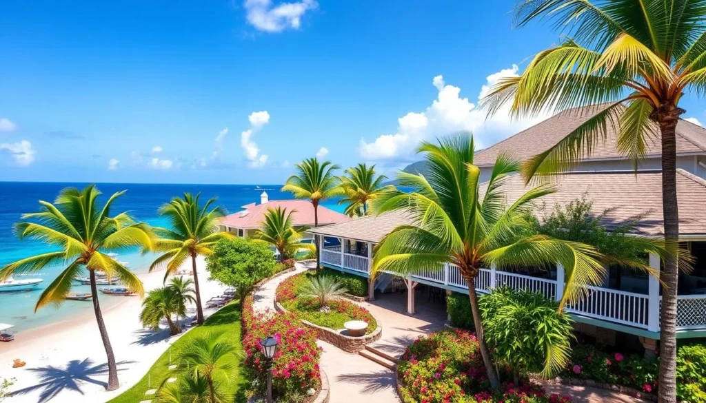 Beachfront accommodation near Anse de Sables with ocean view