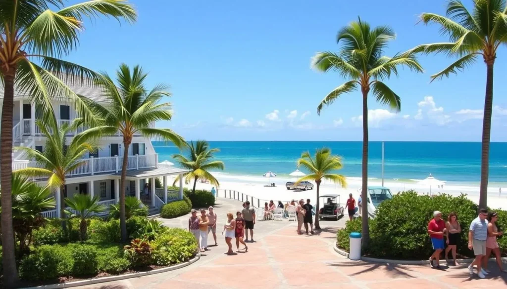 Beachfront accommodation near Smathers Beach Key West Florida with palm trees and ocean view Beachfront accommodation near Smathers Beach Key West Florida with palm trees and ocean view