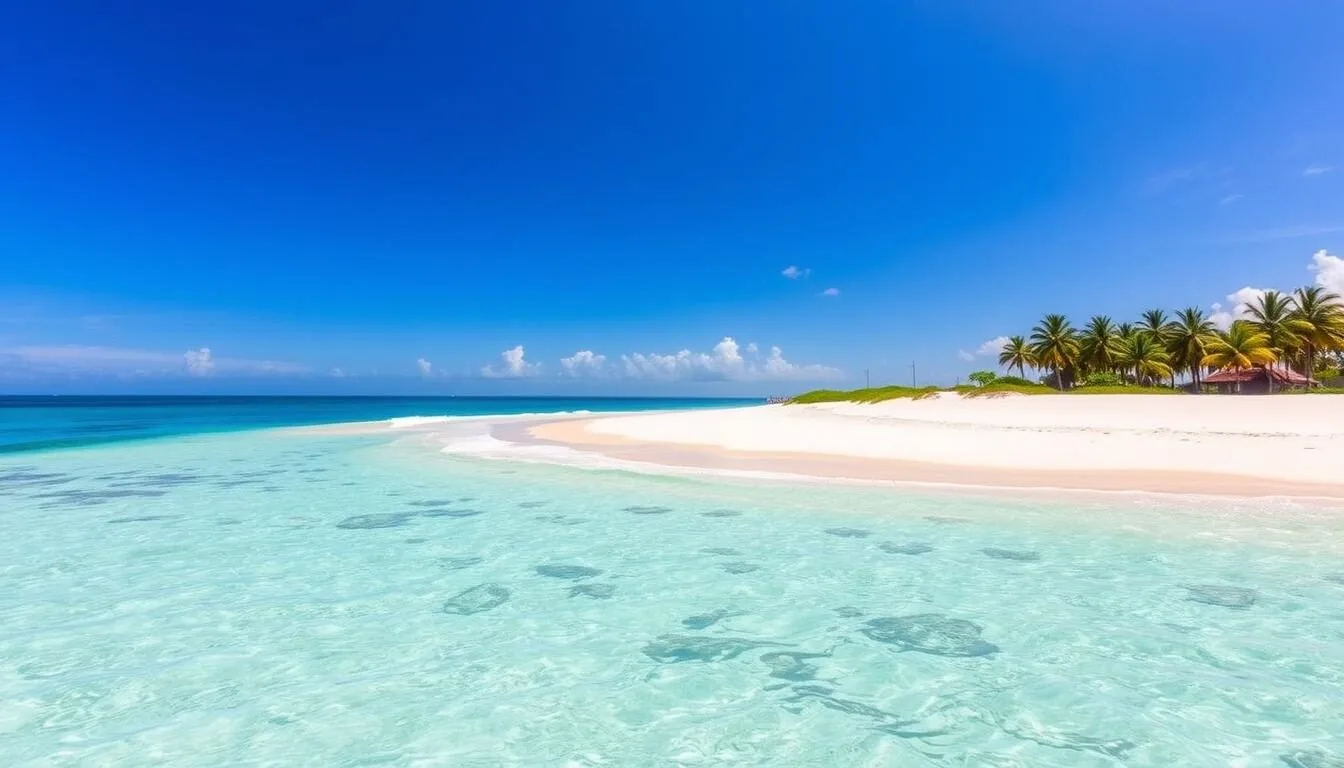 Beautiful-view-of-Playas-del-Este-coastline-with-palm-trees-and-turquoise-waters Beautiful view of Playas del Este coastline with palm trees and turquoise waters