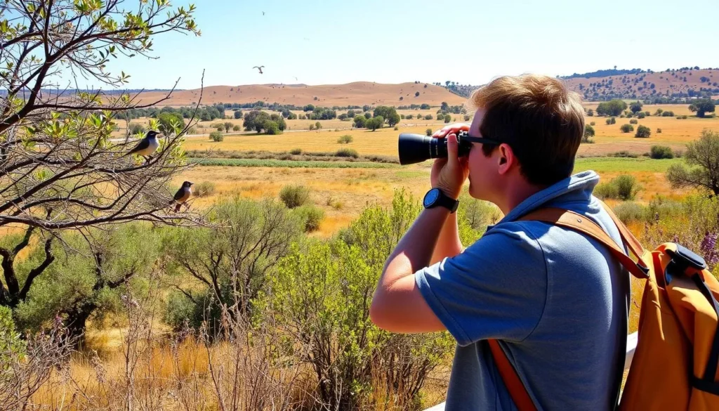 Bird watching at Martial Cottle Park State Recreation Area California Bird watching at Martial Cottle Park State Recreation Area California