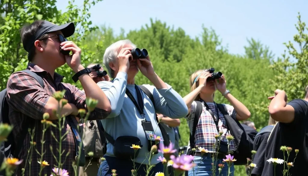 Birdwatching at Johnson-Sauk Trail Nature Preserve with diverse wildlife Birdwatching at Johnson-Sauk Trail Nature Preserve with diverse wildlife