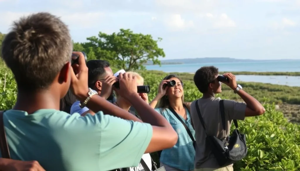 Birdwatching at Shell Beach Islands Guyana with diverse species visible