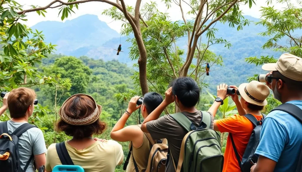 Birdwatching in the Pacaraima Mountains with diverse tropical bird species