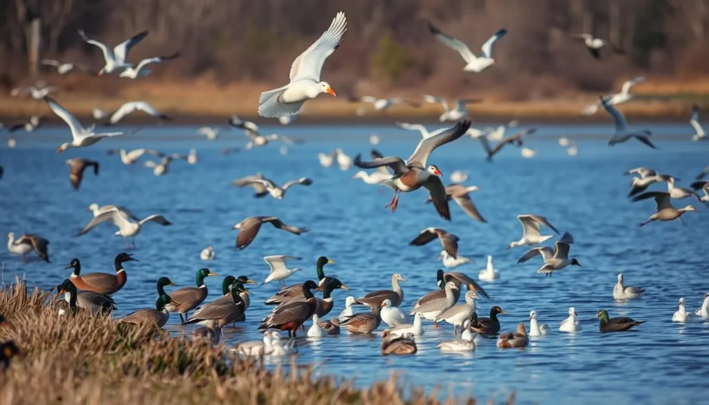 Birdwatching opportunities at Heidecke Lake State Park Illinois showing diverse waterfowl and shorebirds Birdwatching opportunities at Heidecke Lake State Park Illinois showing diverse waterfowl and shorebirds