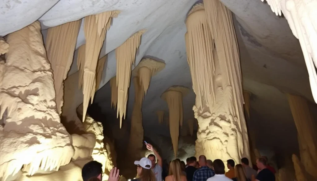 Biserujka Cave on Krk Island with impressive stalactites and stalagmites Biserujka Cave on Krk Island with impressive stalactites and stalagmites
