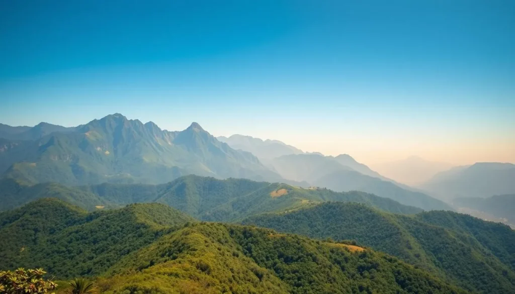 Blue Mountains Jamaica in perfect weather conditions showing clear views and lush scenery, ideal timing for exploring Blue Mountains Jamaica things to do
