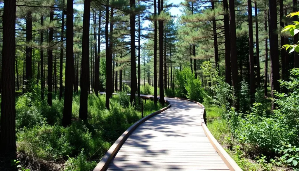 Boardwalk trail through Falling Waters State Park Florida Boardwalk trail through Falling Waters State Park Florida