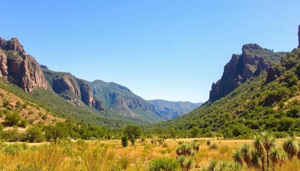 Borena-Sayint National Park Ethiopia during dry season with clear blue skies and vibrant landscapes