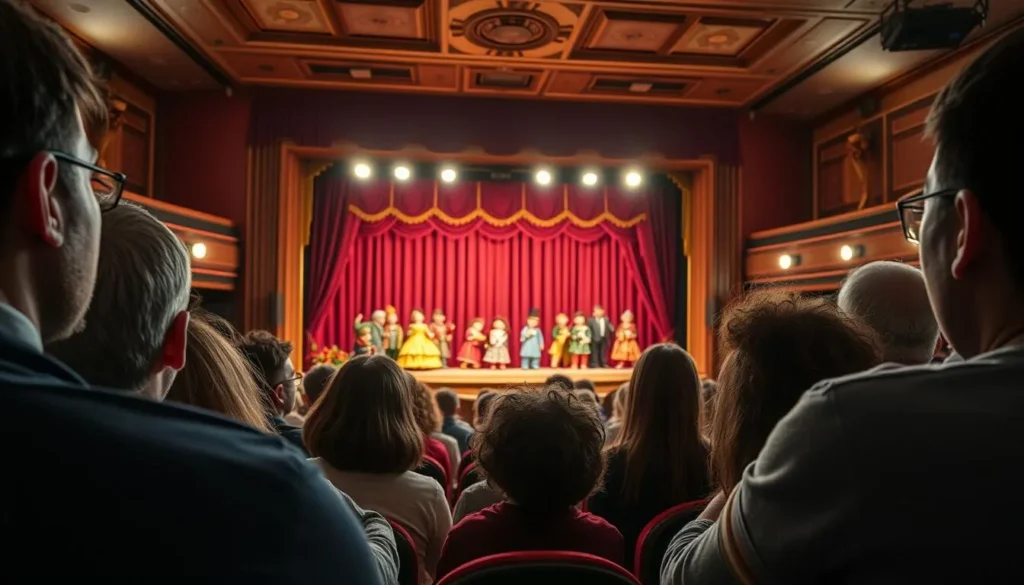 Bryansk Regional Puppet Theatre with diverse audience members enjoying a performance Bryansk Regional Puppet Theatre with diverse audience members enjoying a performance