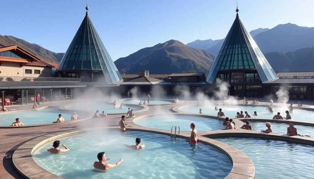 Caldea Thermal Spa in Andorra la Vella with its distinctive glass spire architecture