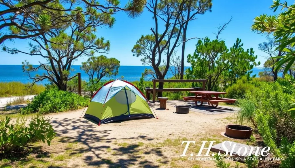Campsite at T.H. Stone Memorial St. Joseph Peninsula State Park Florida Campsite at T.H. Stone Memorial St. Joseph Peninsula State Park Florida
