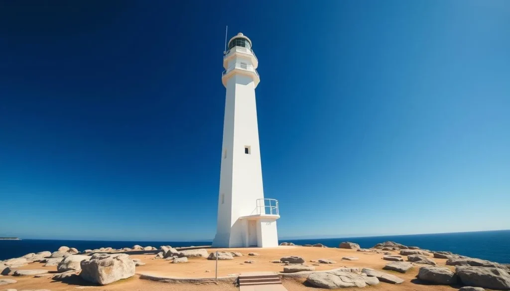 Cape Leeuwin Lighthouse in Augusta Western Australia with ocean views