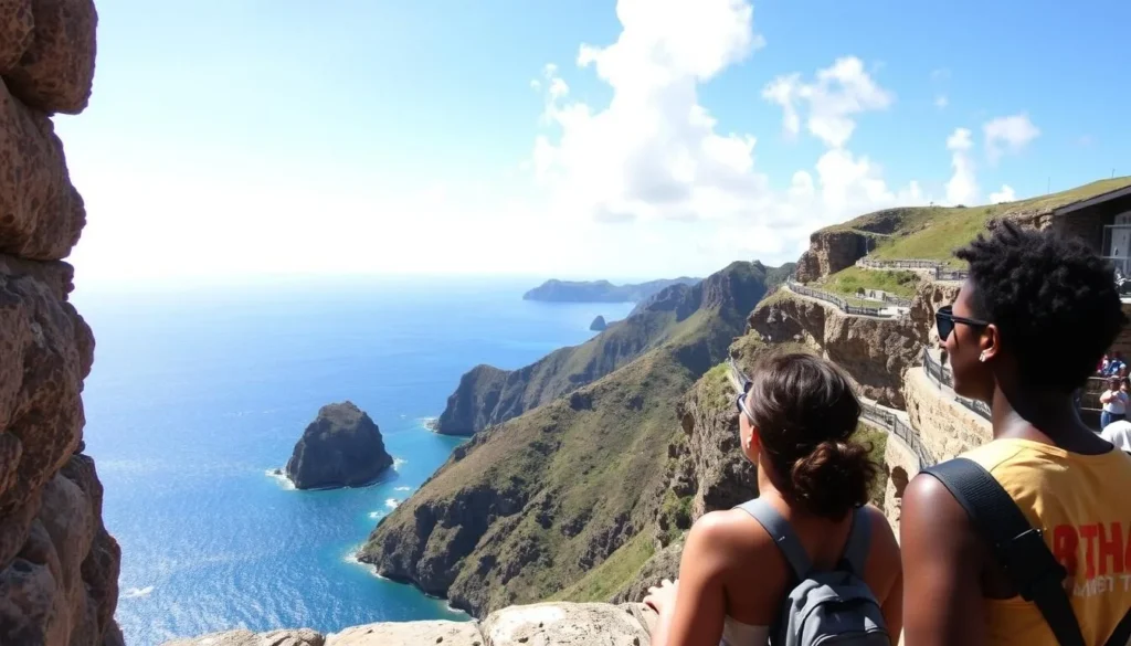 Carib's Leap historical site in Sauteurs with panoramic ocean views Carib's Leap historical site in Sauteurs with panoramic ocean views