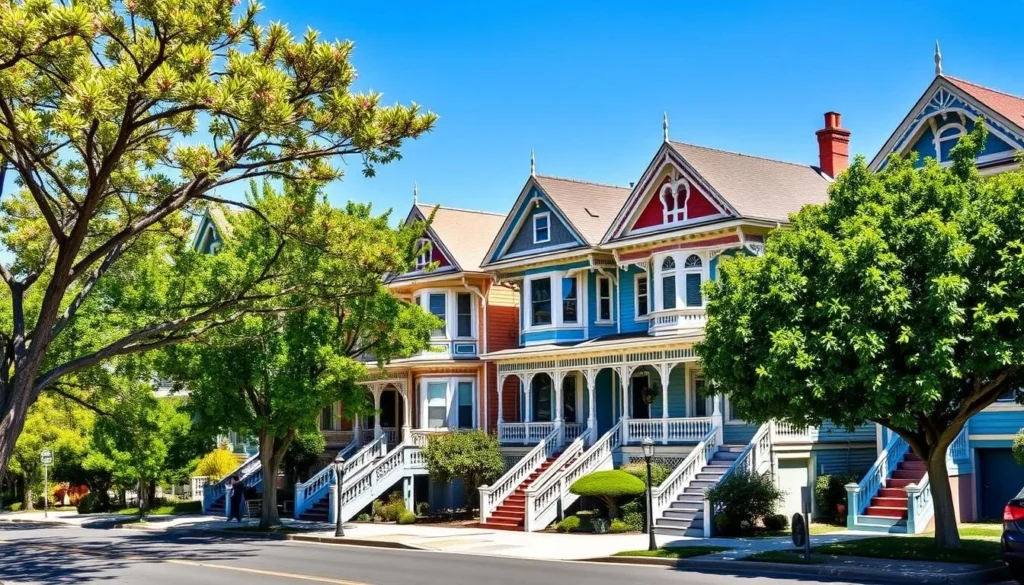 Charming Victorian houses in Alameda near Robert W. Crown Memorial State Beach Charming Victorian houses in Alameda near Robert W. Crown Memorial State Beach