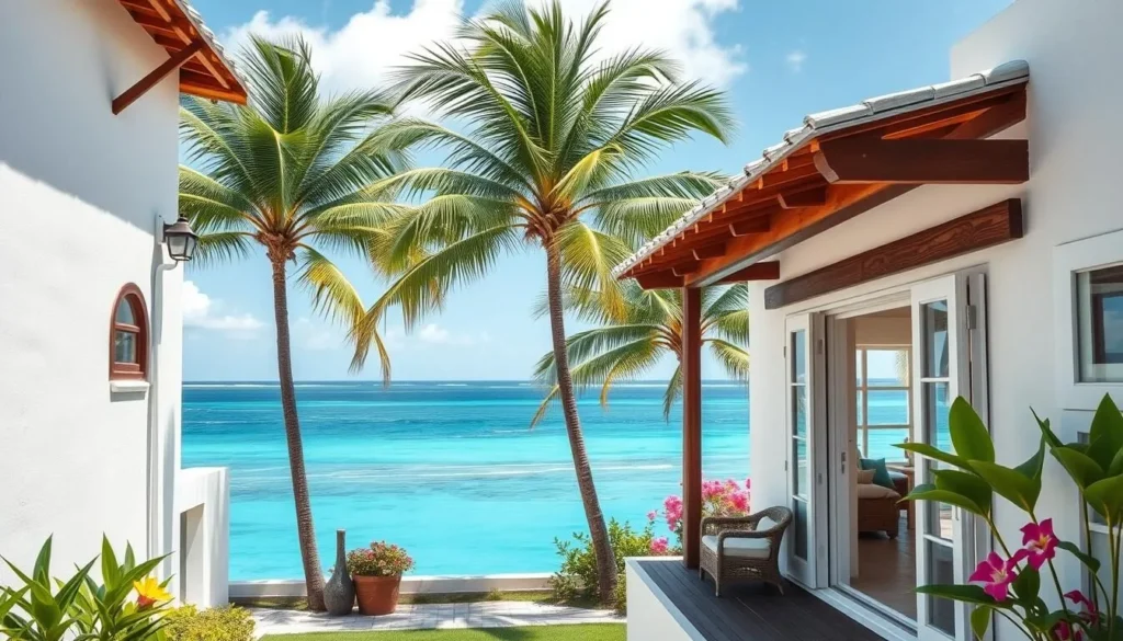 Charming beachfront accommodation near Corossol with Caribbean decor
