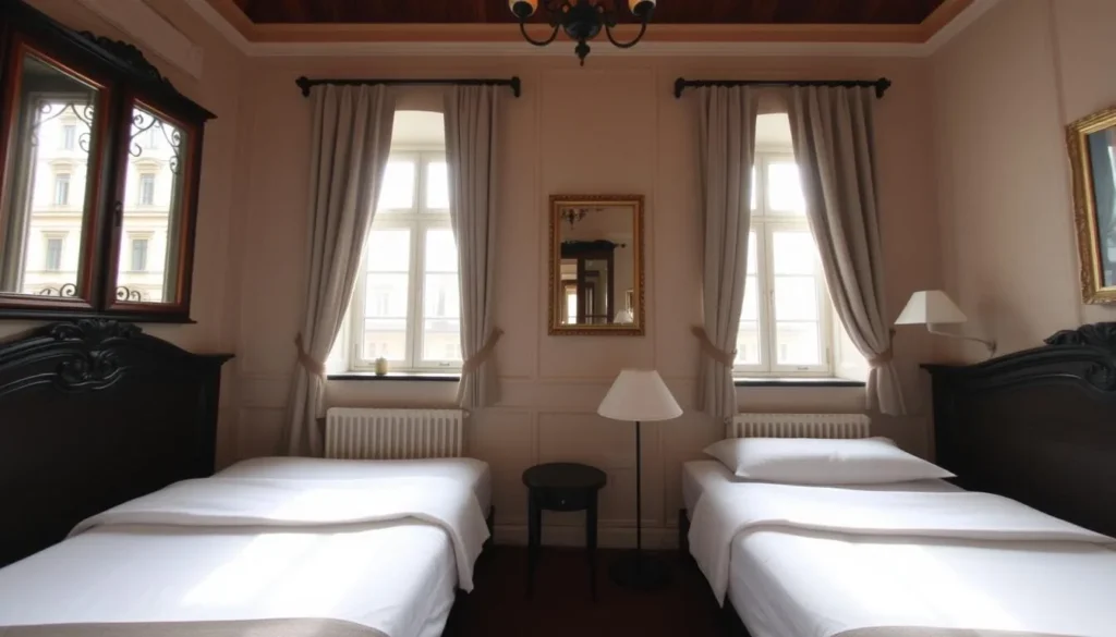Charming boutique hotel in Prague's Lesser Town with traditional architecture and comfortable rooms