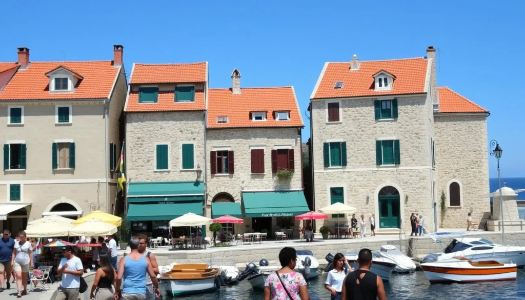 Charming waterfront accommodation in Cres Town with traditional stone buildings Charming waterfront accommodation in Cres Town with traditional stone buildings