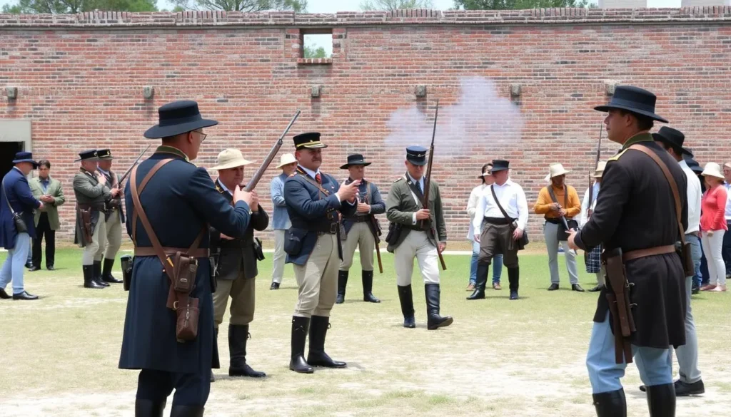 Civil War reenactment event at Fort Zachary Taylor Historic State Park Florida Civil War reenactment event at Fort Zachary Taylor Historic State Park Florida