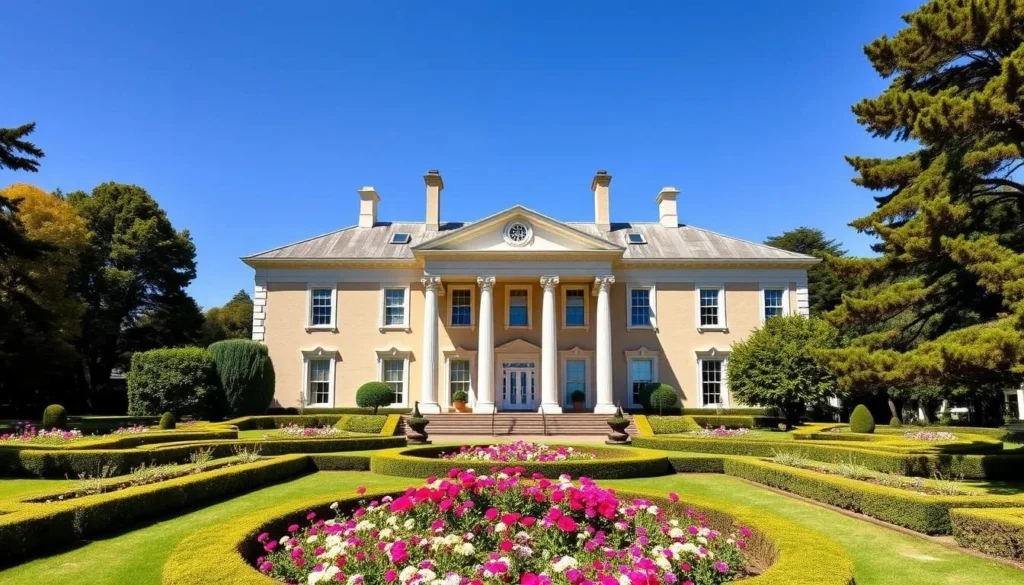 Clarendon House mansion near Evandale Tasmania showing Georgian architecture