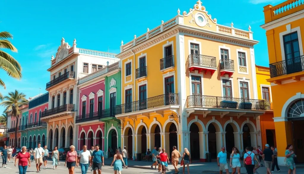 Colorful colonial architecture in Cap-Haitien city center