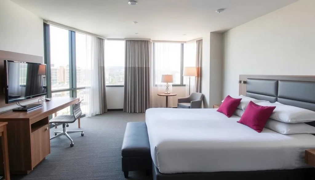 Comfortable hotel room in Lower Paxton area with modern furnishings Comfortable hotel room in Lower Paxton area with modern furnishings