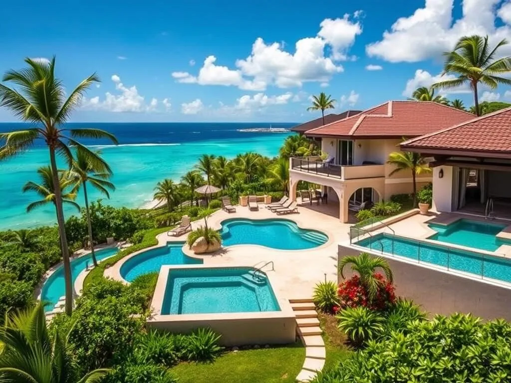 Coral Beach Club villas with private pools overlooking Dawn Beach Coral Beach Club villas with private pools overlooking Dawn Beach