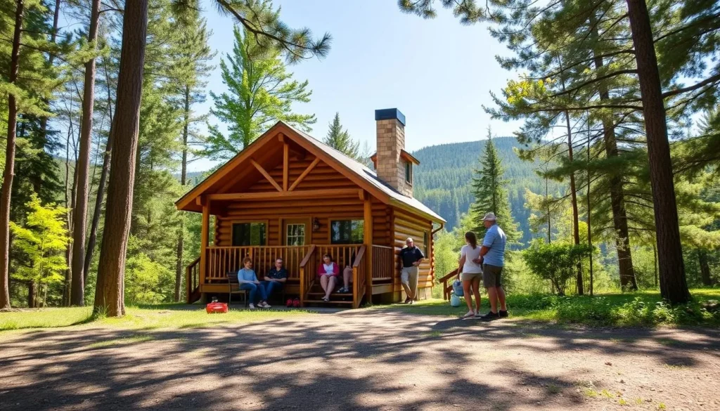 Cozy cabin accommodation near Big Pocono State Park surrounded by forest Cozy cabin accommodation near Big Pocono State Park surrounded by forest