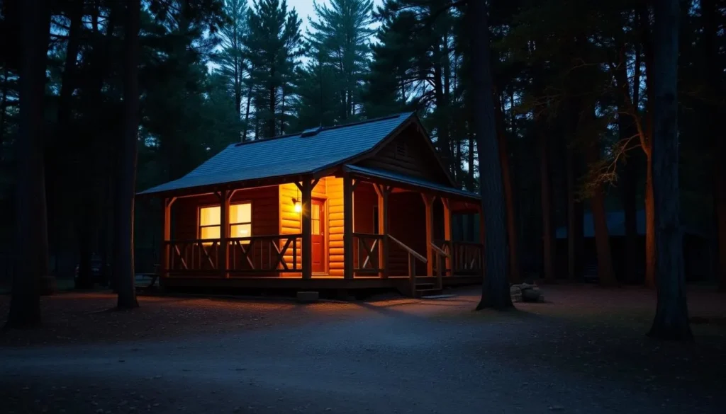 Cozy cabin accommodation near Harry 'Babe' Woodyard State Park Illinois surrounded by trees Cozy cabin accommodation near Harry 'Babe' Woodyard State Park Illinois surrounded by trees