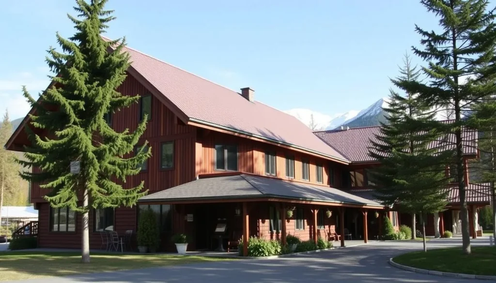 Cozy hotel in Paratunka area with mountains in background and hot springs nearby Cozy hotel in Paratunka area with mountains in background and hot springs nearby