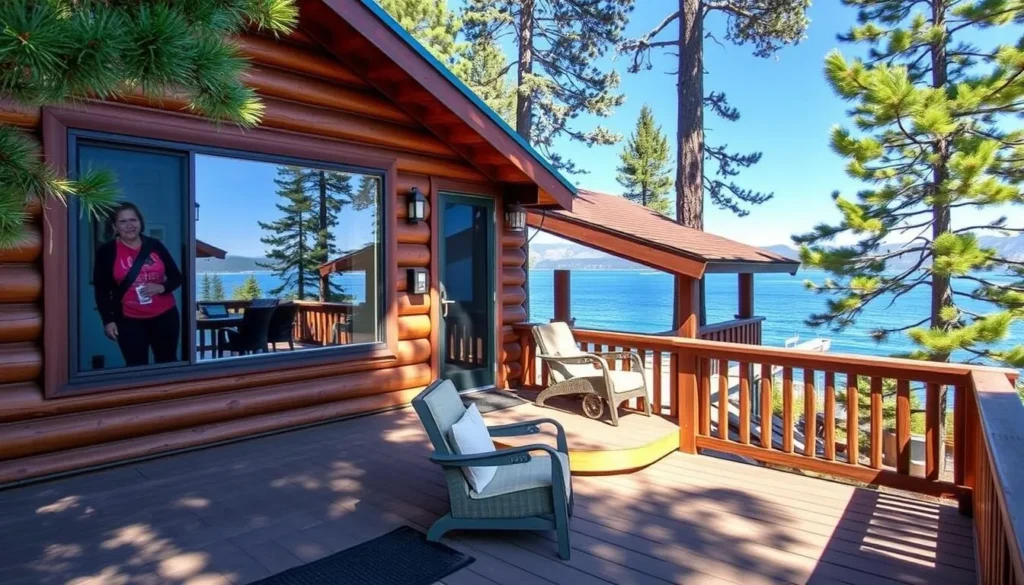 Cozy lakeside cabin accommodation near Emerald Bay with views of Lake Tahoe Cozy lakeside cabin accommodation near Emerald Bay with views of Lake Tahoe