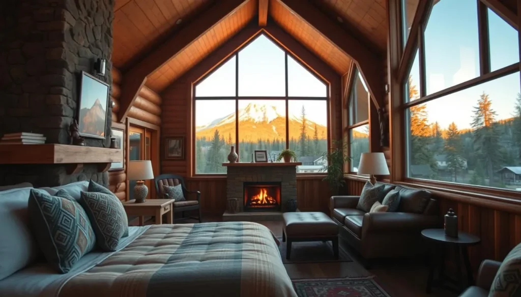 Cozy lodge accommodation in Mount Shasta with mountain views Cozy lodge accommodation in Mount Shasta with mountain views