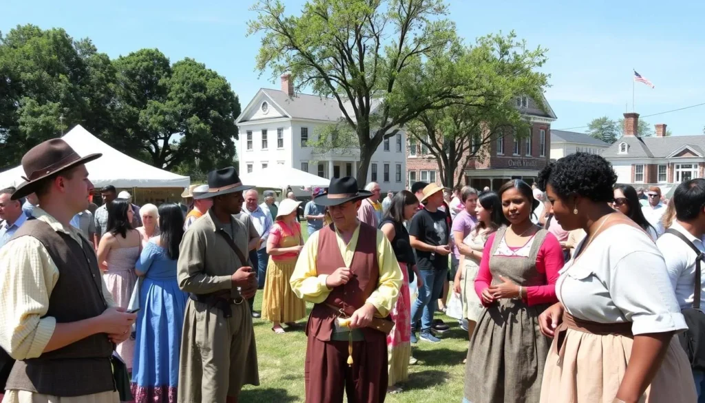 Cultural festival celebrating the Lewis and Clark expedition in Alton, Illinois Cultural festival celebrating the Lewis and Clark expedition in Alton, Illinois