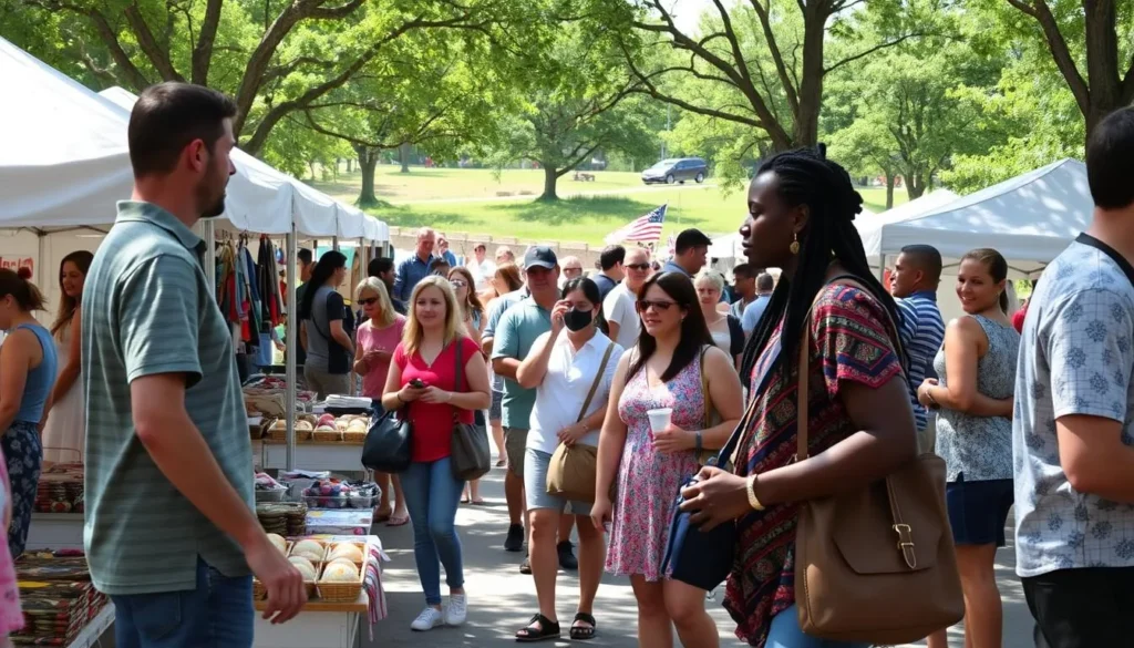 Cultural festival celebration near Kaskaskia River State Park with local crafts and music performances Cultural festival celebration near Kaskaskia River State Park with local crafts and music performances